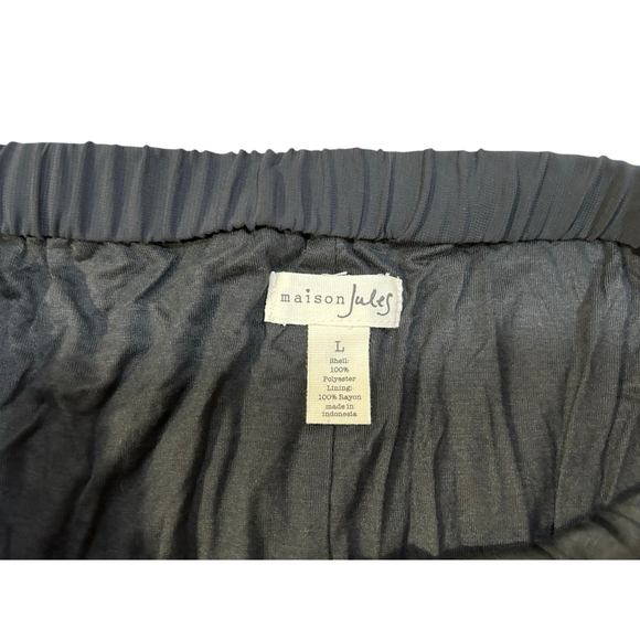 Maison Jules Black Pleated Midi Skirt L - Picture 5 of 5
